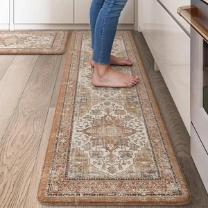 Kitchen Floor Mats Cushioned anti Fatigue Mat, Non Slip Kitchen Rug Set Memory F - Picture 1 of 9