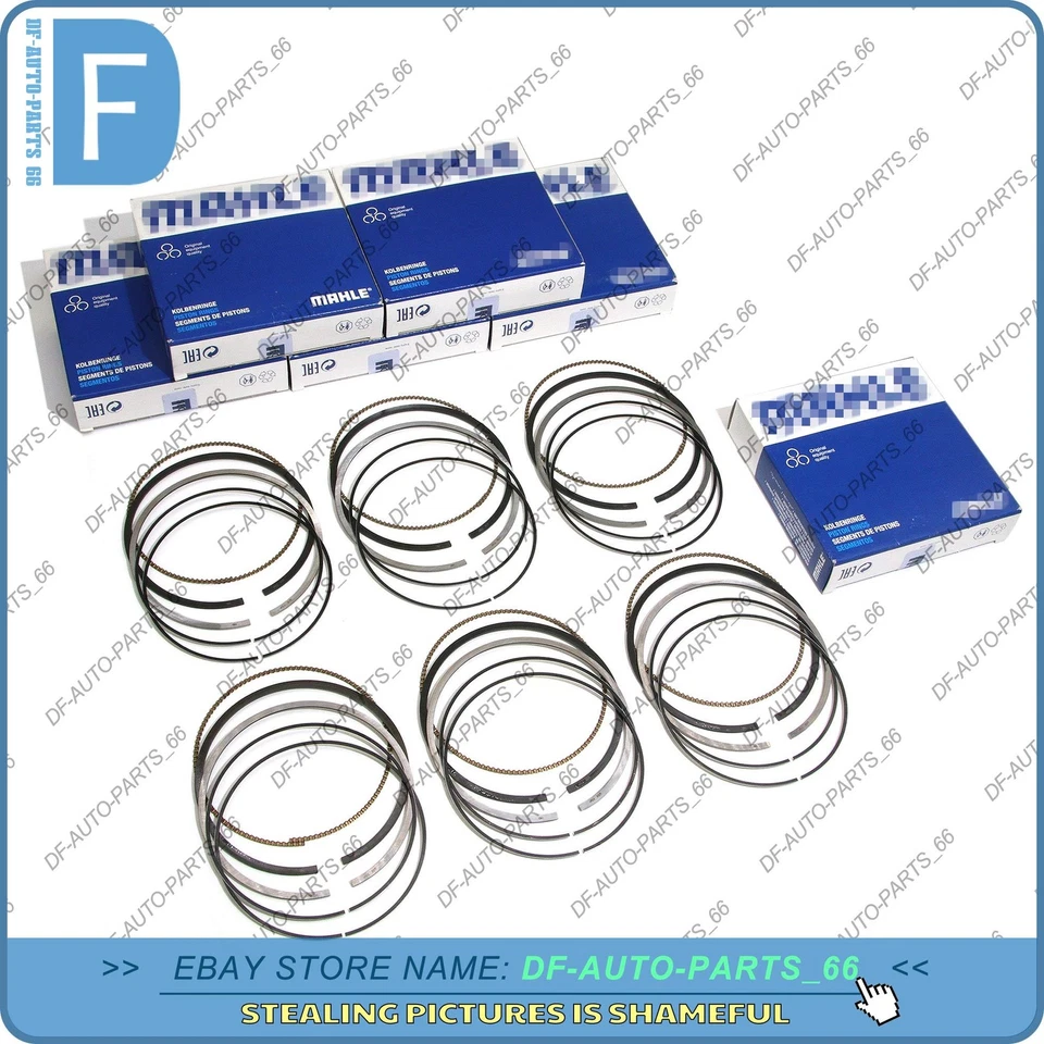 STD 6x Piston Rings Set For Porsche 911 Carrera S 4S Targa 997 996 M96 3.6 Φ96mm — 第 1/4 张图片
