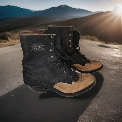 Botines con cordones vintage para mujer Abilene Packer Granny talla 8 Foto 1 de 4