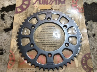 Piñón trasero Sunstar WKS, Honda CR125, CR250, CR500, H02-KS6-WKS, 49 T Foto 1 de 2