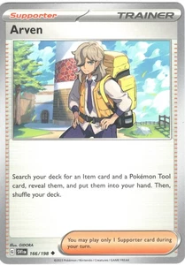 Arven - Paquete de premios Serie Cartas 166/198 - Poco común - Juego de cartas coleccionables Pokémon casi nuevo - Imagen 1 de 2