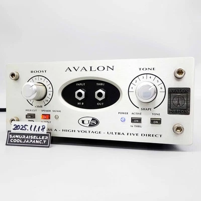 AVALON DESIGN U5 High Voltage DI Preamp Direct Box Silver Dynamic Sound JAPAN - Image 1 of 4