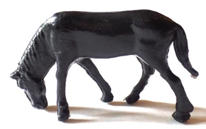 Vintage Black Plastic Toy HORSE - Picture 1 of 6