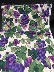 Joan Messmore Grape Fabric 44” X 14” Lightweight Cotton Cranston Print Works - Picture 1 of 3