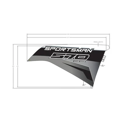 Polaris Side Decal, Right, Sportsman 570, Genuine OEM Part 7184289, Qty 1 - Image 1 of 2