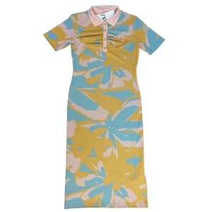 ZARA Jacquard Knit Short Sleeve Polo Dress Size M Multicolor Bloggers Favorite - Picture 1 of 7