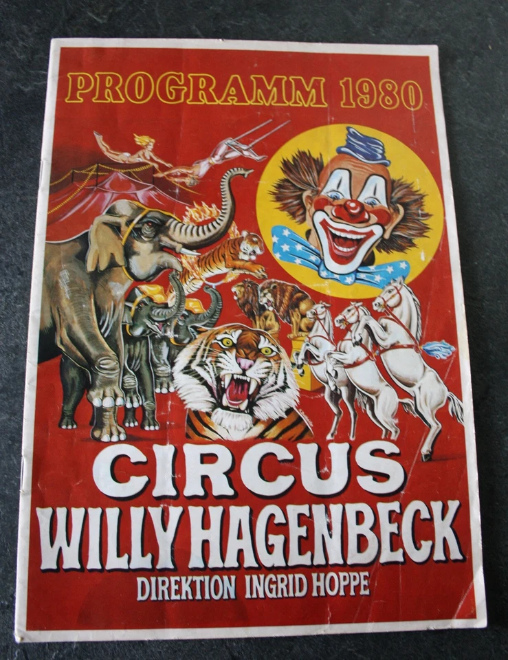 Zirkus, CIRCUS Willy Hagenbeck, Dir. I. Hoppe, Programmheft 1980 - Bild 1 von 4