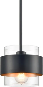 Pendant Lights Kitchen Island Black Rod Hanging Kitchen Pendant Light Fixture - Picture 1 of 7