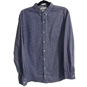 Nick Graham shirt Mens L Stretch Slim Fit Purple Floral Long Sleeve Button Down - Bild 1 von 6
