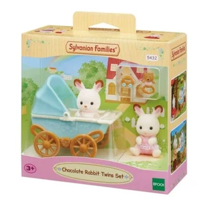 Sylvanian Families Chocolate Rabbit Twins Set Dollhouse Toy New in Box 5432 - Picture 1 of 4
