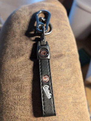 Baltimore Orioles Leather Keychain With Metal Ring - Image 1 of 4