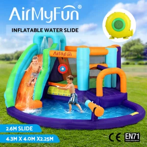 AirMyFun Kids Inflatable Pool Water Slide Park Jumping Castle Outdoor Splash Toy - Picture 1 of 11