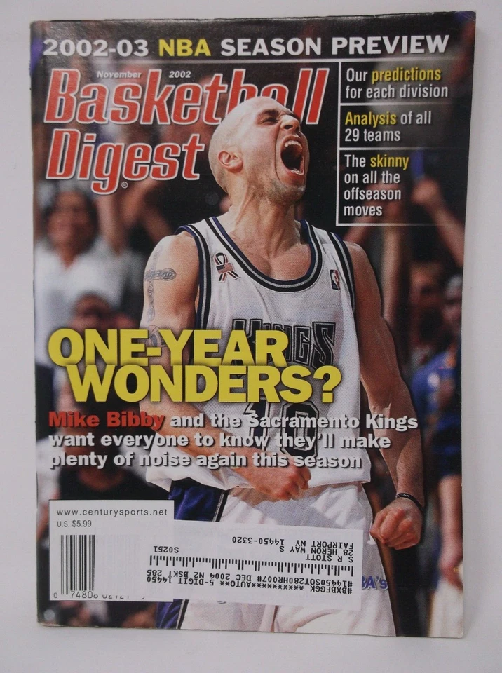 Basketball Digest noviembre 2002 Mike Bibby Foto 1 de 1