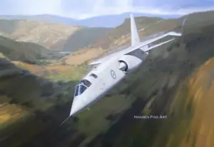 BAC TSR.2 Prototype Darryl Legg RAF Bomber Aircraft Painting Art Print - Picture 1 of 1