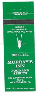 Murray's Inn-Wilkes-Barre, Pa. Vintage Matchbook Cover