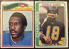 Charlie Joiner Vintage Topps Lot 1977 #167 1978 #338 San Diego Chargers Hof Exmt