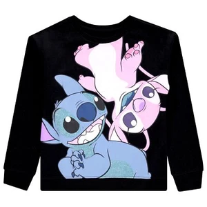 Disney Lilo & Stitch Girls Sweatshirt -Jumbo Graphic Print, Chenille patch... - Picture 1 of 25