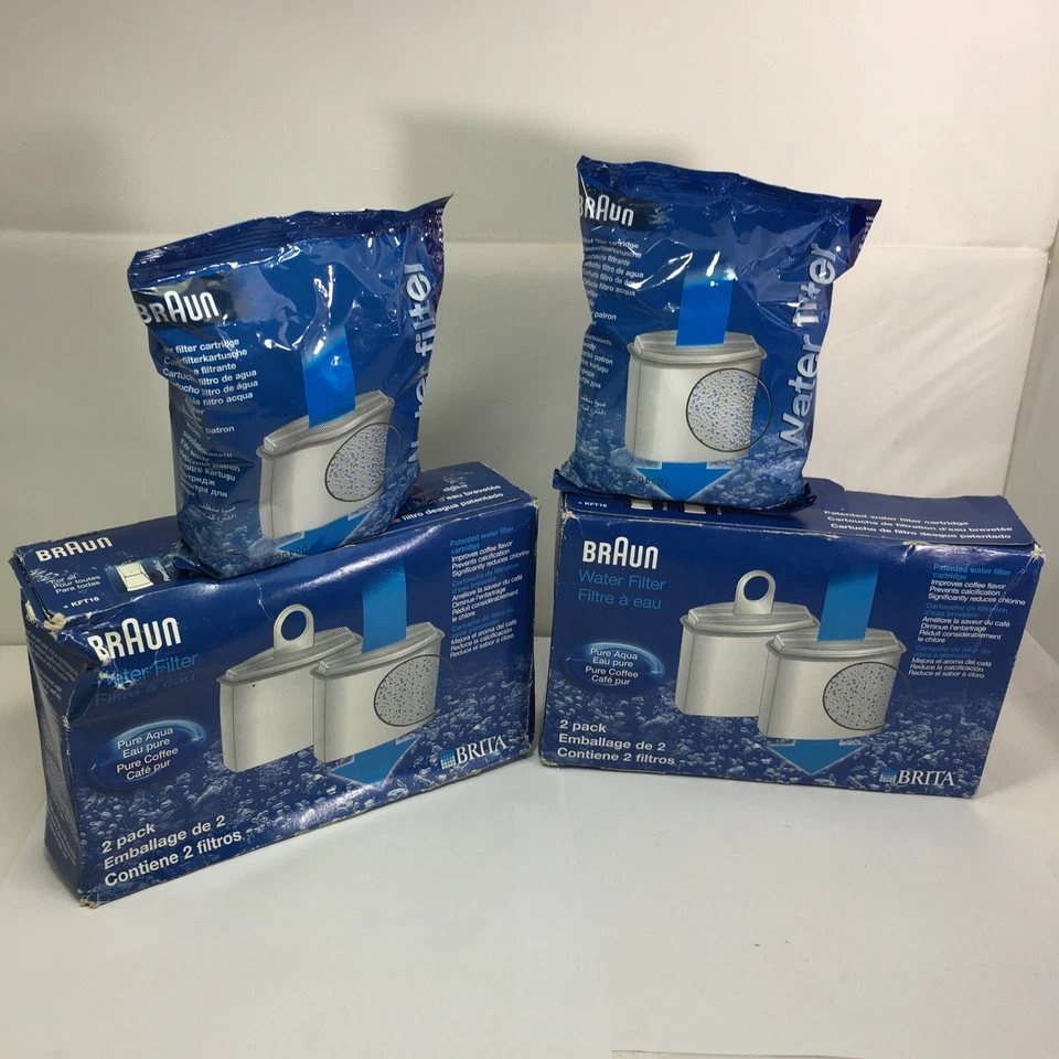 Lote de 6 cartuchos de filtro de agua café Brita Braun Pure Aqua KWF2 tipo 3112 Foto 1 de 4