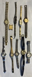 10 UNTESTED Women’s Seiko Quartz & Citizen Quartz Watch Lot incl Eco-Drive - Picture 1 of 12