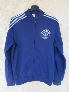 Vintage 80s ADIDAS CLUB Jacket VENTEX Made in France Jacket Jacket Sweatshirt L - Picture 1 of 6