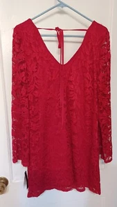 New With Tag Womans Speechless Red Lace Short Dress Size L - Picture 1 of 6