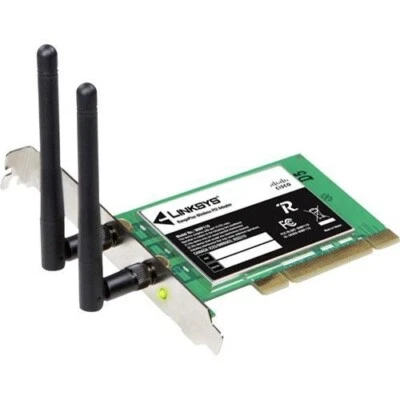 Linksys PCI Wireless WiFi Card Intel Dual Band Network Adapter For Desktop Cisco - Image 1 of 3