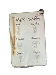 Classic Cocktails Recipe Glass Sign - Picture 1 of 2