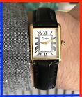 VINTAGE 1975 CARTIER TANK PRE-MUST GENTS 18K 23mm ELECTROPLATED, HAND WIND!