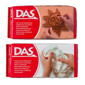 DAS Air Drying Modelling Clay for Art & Craft in White or Terracotta - 1kg