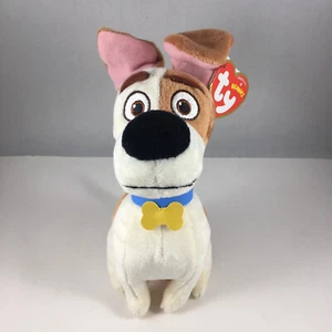 Ty Beanie Baby Max Jack Russell Terrier Hund (geheimes Leben der Haustiere) (7 Zoll) neu mit Etikett - Bild 1 von 7