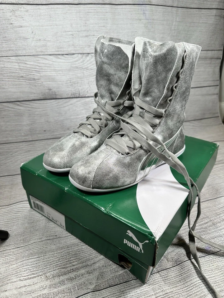 Puma Eskiva Hi Metallic Silver Brand New In Box Size 8 - Image 1 of 4