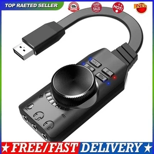 GS3 7.1 Channel Sound Card Converter Adapter External USB Audio 3.5mm Headset - Photo 1/9