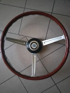 Volant en Bois 3 Espéces Lancia Flavia Coupe Convertible Vignale Pilotage Wheel - Picture 1 of 7