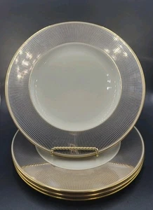 S/O 4 Lenox Colin Cowie Haute Couture Accent Luncheon Plates Gold Stripe Border - Picture 1 of 6