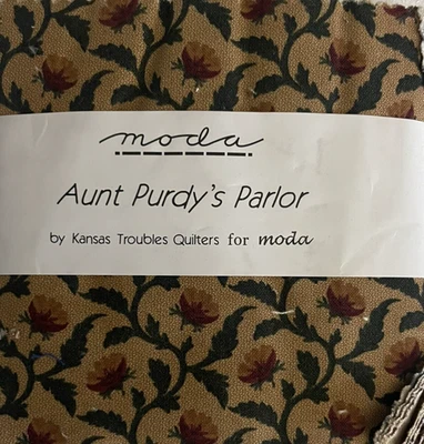 Cotton  Fabric Charm Pack “Aunt Purdy’s Parlor” By Kansas Troubles For Moda  40 - Image 1 of 4