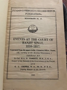 events at the court of Ranjit Singh 1810-1817 - Picture 1 of 6