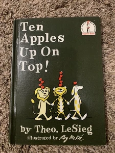 Ten Apples Up On Top Theo LeSieg Beginner Books Hardcover 1961 First Edition - Picture 1 of 6
