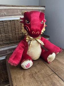 Peluche Costruisci Un Orso Capodanno Cinese Drago Rosso Fortunato 13” - Foto 1 di 9