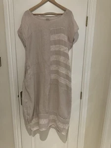 La Bottega Di Brunella Dress Linen Size M - Picture 1 of 3