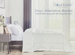 DownLuxe Down Alternative Blanket Queen 90"x90" Soft & Lightweight Black New - Picture 1 of 11