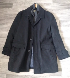 Michael Kors WOOL Blend Peacoat Jacket XL BLACK Men's - Picture 1 of 8