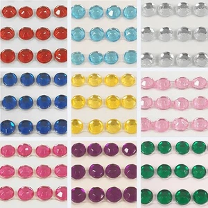 Small GORGEOUS GEMS Stick on Craft Diamante Rhinestone Crystal Paper Card 3-4mm - Picture 1 of 45