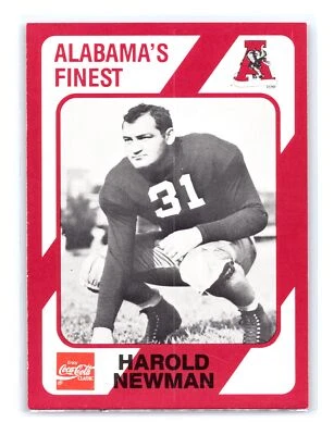 1989 Collegiate Collection Coke Alabama (580) Football #205 Harold Newman - Image 1 of 2