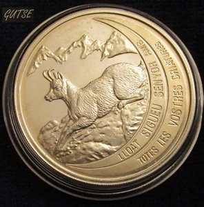 ANDORRA, 10 DINERS 1992, CHAMOIS, SILVER, PROOF. - Picture 1 of 2