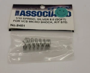 Team Associated Shock Springs 1/10th VCS Micro Shock Silver Soft 8.0 Rc10L 8451 - Picture 1 of 1