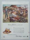 1945 US Brewers Foundation Beer Barbecue Fletcher Martin Vintage Print Ad