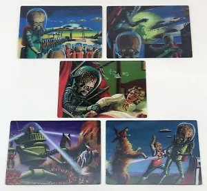 2012 TOPPS MARS ATTACKS HERITAGE 50th Complete 5 Card 3D Lenticular Motion Set - Picture 1 of 1