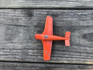 Vintage Tootsie Toy Beechcraft Bonanza Orange Die-cast Airplane Has Propeller - Picture 1 of 6