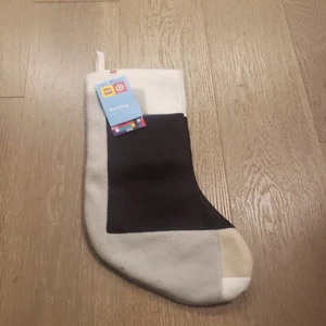 Lego Stocking 20" X 8" Target Exclusive grey mono color Block Design modern e7b - Picture 1 of 7
