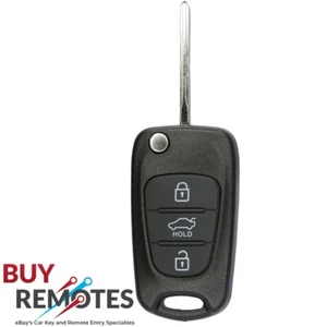 Hyundai 3 Button Replacement Car Key Suits i30 2007 – 2015, Elantra 2007 – 2013 - Picture 1 of 17